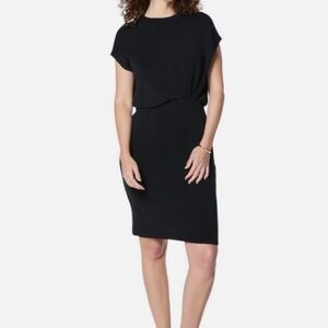 NWT SPANX Air Essentials Faux Tuck Dress Black Size Small